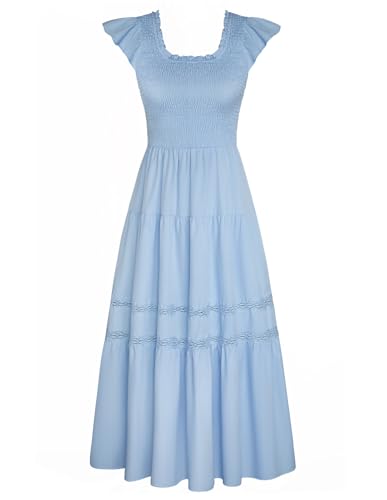 Hellblaues Kleid Lang A-Linie Ärmellos Maxikleid Spaghettiträger Kleid Hellblau XXL Hellblaues Kleid Lang A-Linie Ärmellos Maxikleid Spaghettiträger Kleid Hellblau XXL von GRACE KARIN