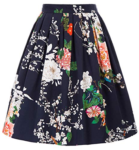 Damen Rockabilly Rock a Linie Vintage Retro Rock Swing röcke CL6294-31 S von GRACE KARIN