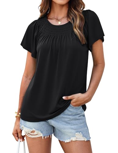 Shirt Damen Sommer Kuzarm Basic Rundhal Bluse Sport Oberteile Elegant Shirt Damen Sommer Kuzarm Basic Rundhal Bluse Sport Oberteile Elegant von GRACE KARIN
