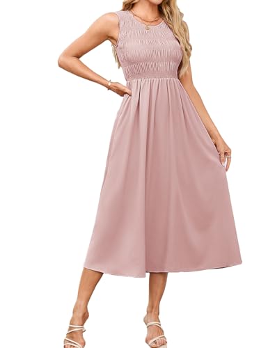 Sommerkleid Damen A-Linie Ärmellos Festliche Kleider Für Hochzeit Elegant Midikleid Freizeit Strandkleid Hellrosa XXL Sommerkleid Damen A-Linie Ärmellos Festliche Kleider Für Hochzeit Elegant Midikleid Freizeit Strandkleid Hellrosa XXL von GRACE KARIN