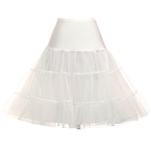 GRACE KARIN Petticoat Ivory Polyester Unterrock Women Underskirt Swing Petticoat M CL8922-9 von GRACE KARIN