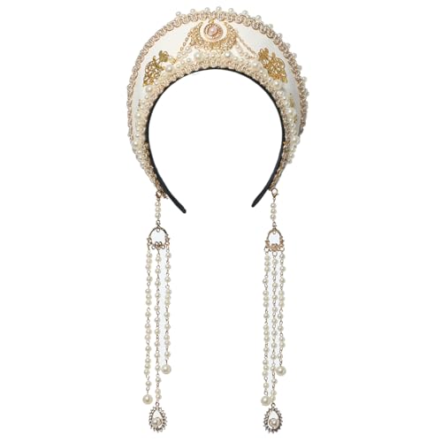 GRACEART Anne Boleyn Hut Kopfbedeckung elisabethanische Kopfbedeckung Tudor Coronet Hood Hat von GRACEART