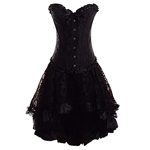 GRACEART Damen Gothic Röcke Spitzen Steampunk Korsett Kleid Cosplay Kostüm (XX-Large) von GRACEART