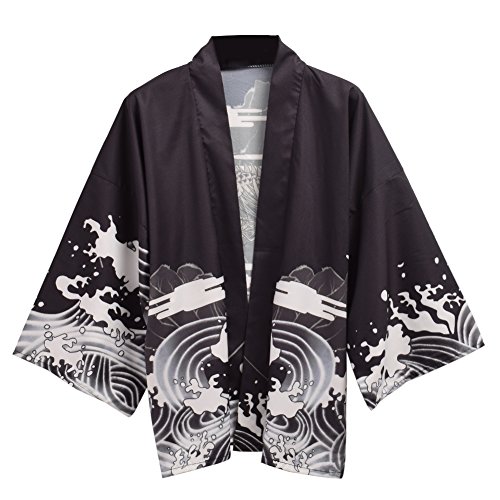 GRACEART Femmes Goth Kimono Couvrir, Einheitsgröße, Schwarz von GRACEART