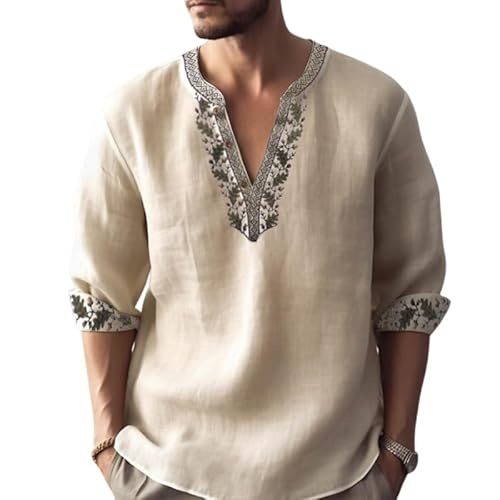 GRACEART Herren-Henley-Shirt Freizeithemd Strandhemd von GRACEART