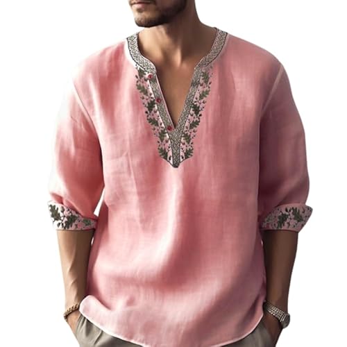 GRACEART Herren-Henley-Shirt Freizeithemd Strandhemd von GRACEART