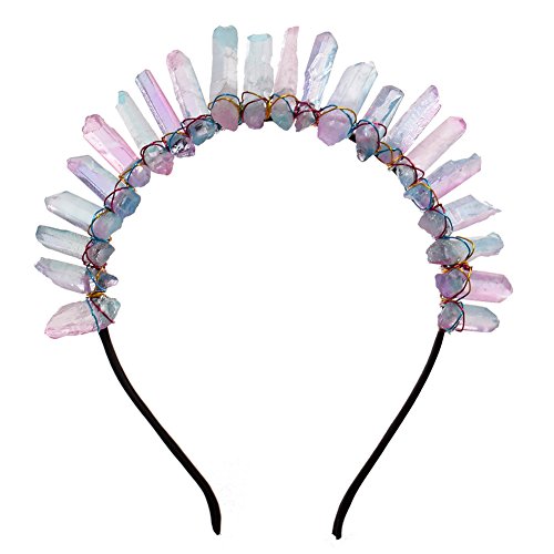 GRACEART Kristall Quarz Tiara Meerjungfrau Krone Stirnband (Regenbogen) von GRACEART