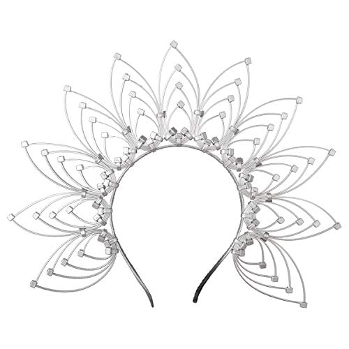 GRACEART Sunburst Halo Crown Stirnband Damen Haarreif Party Kostüm Accessoires (A-Silber-) von GRACEART