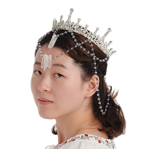 GRACEART Tiara für königliche Hochzeit mit Kristallen, Kopfschmuck für Damen, Haarschmuck (A) von GRACEART
