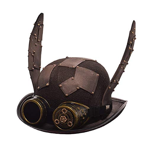 GRACEART Unisex Steampunk Hut Steampunk Zylinder Hut für Männer oder Frauen (DE/NL/SE/PL, Alphanumerisch, M, Style-29) von GRACEART