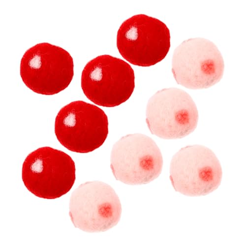 GRADENEVE 10stücke Wollfilzkugeln Zum Basteln Kleine Wollfilzkugeln Filzkugeln Für Haarspangen Kleidung Und Haarreifen von GRADENEVE