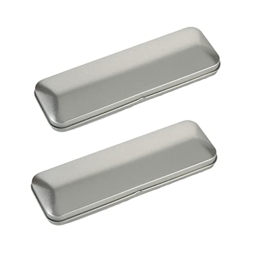 GRADENEVE 2 Stück Wear Resistant Tinplate Pencil Case mit Praktischem Klappdeckel Langlebiger Multifunktionaler Stifte Organizer für Schule Büro und Schreibtisch Sicher und Robust von GRADENEVE