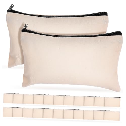 GRADENEVE 25stücke Canvas Reißverschlusstaschen Tragbare Aufbewahrungsbeutel Für Stifte Kosmetikarten Oder Schmuck Reisen Outdoor von GRADENEVE