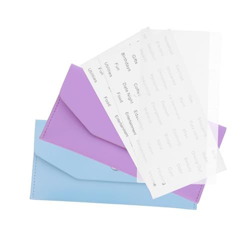 GRADENEVE 2sätze Bargeld-geldbörse Für Frauen Wiederverwendbare Pu-geldumschläge Geldordner-Organizer Budgetierung Etiketten Für Bargeld Schecks Abrechnungen Leicht Und Für Reisen Und von GRADENEVE