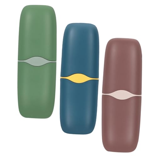 GRADENEVE 3stücke Zahnbürstenhalter Mit Mundspülbecher Reise-Organizer Aus Kunststoff Tragbar Für Camping Reisen Und Zuhause Mit Abdeckung von GRADENEVE