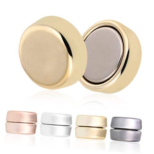 GRADENEVE 4paare Magnetische Hijab-anstecker Schal-magnet-anstecker Runde Magnete Für Hijab Schal-anstecker Ohne Nadeln Galvanisierte Magnetknöpfe Einfache Hijab-verschlüsse Dekorative Schal von GRADENEVE