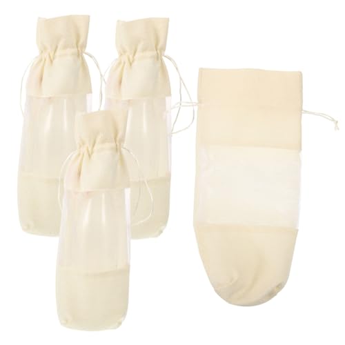 GRADENEVE 4 Stücke Flasche Tasche Flasche Träger Tasche Stoff Taschen Verpackung Taschen Jutesäcke GRADENEVE 4 Stücke Flasche Tasche Flasche Träger Tasche Stoff Taschen Verpackung Taschen Jutesäcke von GRADENEVE