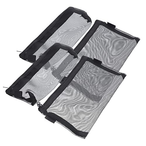 GRADENEVE 4Stücke Multifunktions Federmäppchen mit Reißverschluss Große Kapazität Pencil Bag für Schule und Büro Transparente Stifttasche Leichtem Material für Stifte von GRADENEVE