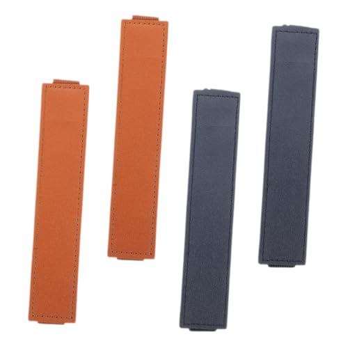 GRADENEVE 4stücke Teiliges Von Elastischen Stifthaltern Aus Leder Für Notizbücher Stiftetui Mit Halterung Schützender Stiftschlaufeneinsatz Blau Und Braun von GRADENEVE