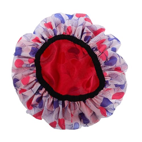 GRADENEVE Doppellagige Duschhaube Für Damen Wasserdichtes Peva-material Atmungsaktiver Haar Schutz Für Lange Haare Wiederverwendbare Badekappe Für Spa Reisen Und Haarpflege von GRADENEVE