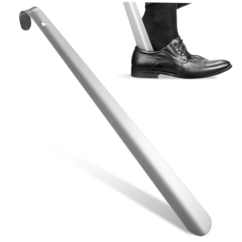 GRADENEVE Edelstahl Schuhhorn Mit Langem Griff Ergonomischer Schuhlöffel Für Senioren Männer Und Frauen Robustes Und Langlebiges Metall Für Einfaches Anziehen Von Schuhen von GRADENEVE