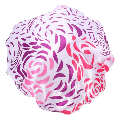 GRADENEVE Doppellagige Wasserdichte Duschhaube Aus Satin Für Damen Mit Langem Haar Wiederverwendbar Und Bequem Zum Duschen Und Färben von GRADENEVE