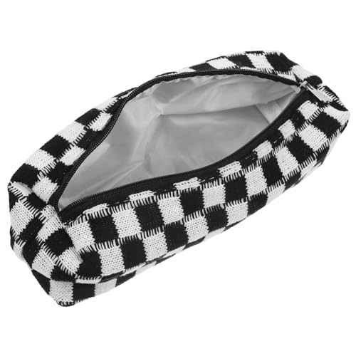 GRADENEVE Federmäppchen Im Schachbrettmuster Tragbare Bleistifttasche Süßes Federmäppchen Tragbare Kulturtasche Federmäppchen Mit Reißverschluss Stifttasche Mit Reißverschluss Polyester von GRADENEVE