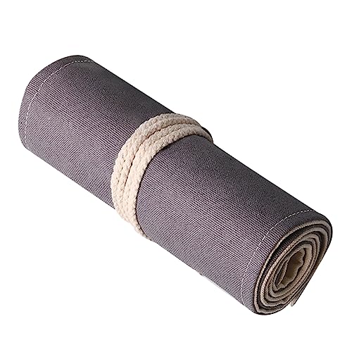 GRADENEVE Feder Tasche Aus Segeltuch Mit Großem Fassungsvermögen Federmäppchen Rolle Wickeltasche Stifthalter Stiftaufbewahrung Organizer von GRADENEVE