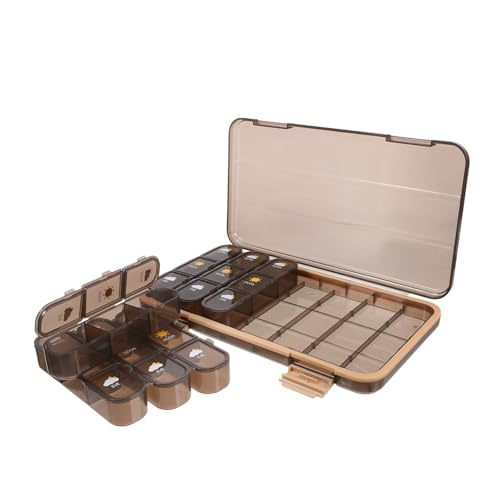 GRADENEVE Reise Medizin Organizer Box Für Medikamente Große Kapazität Tragbare Arzneimittelverpackung Mit Fächern Für Reisen Und Täglichen Gebrauch von GRADENEVE