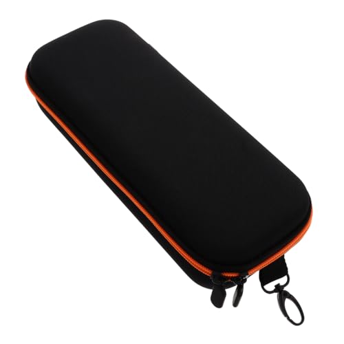GRADENEVE Tragbare Mikrofon Aufbewahrungstasche für Es Leichtgewichtige Doppel Mikrofon Tasche mit Organizer Robuste Audio Equipment Hülle für Kabellose Mikrofone Schwarz mit Orange von GRADENEVE