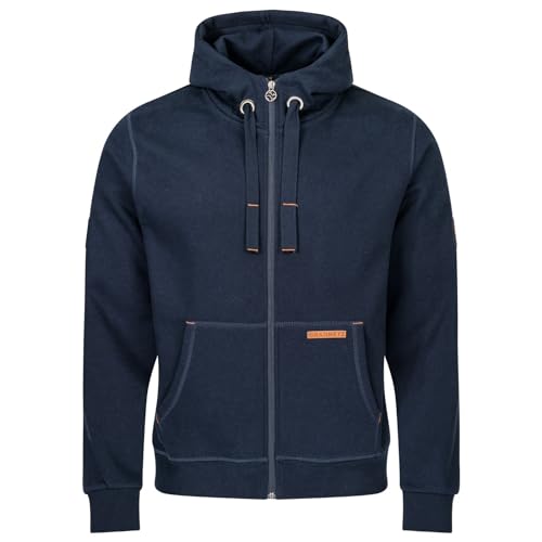 GRADNETZ Kapuzen Sweatjacke Zip Hoodie Leather Edition mit Biobaumwolle Unisex von GRADNETZ