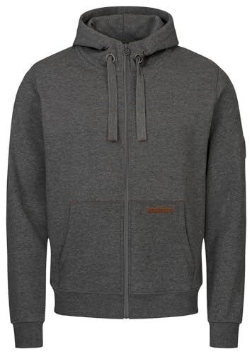 GRADNETZ Kapuzen Sweatjacke Zip Hoodie Leather Edition mit Biobaumwolle Unisex von GRADNETZ