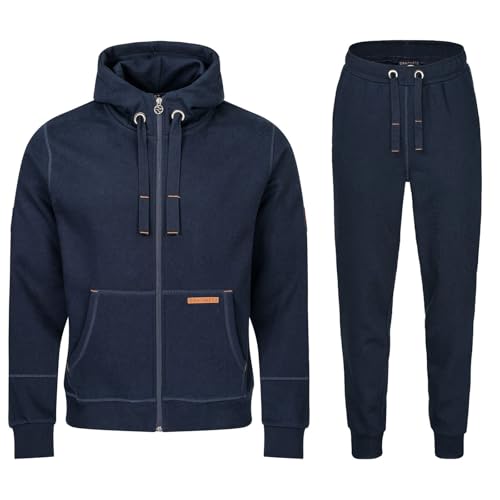 GRADNETZ Kuscheliger Jogginganzug Sportanzug Trainingsanzug Herren Leather Edition (2-TLG) mit Kapuze Bio-Baumwolle von GRADNETZ