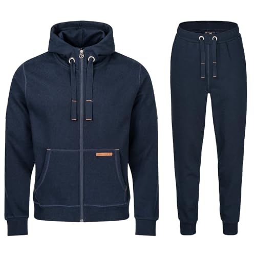 GRADNETZ Kuscheliger Jogginganzug Sportanzug Trainingsanzug Herren leather edition (2-tlg) mit Kapuze Bio-Baumwolle von GRADNETZ