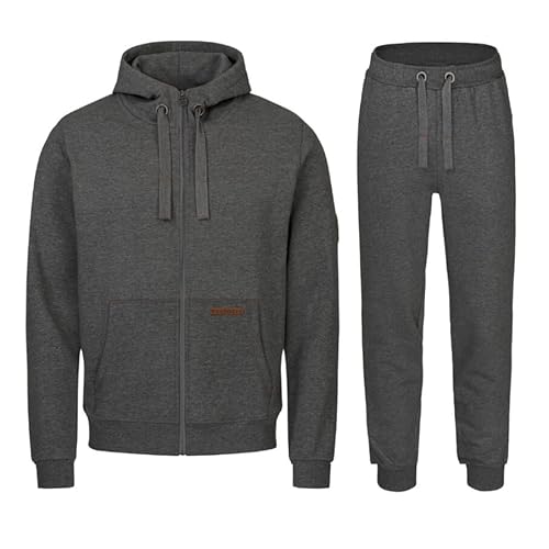 GRADNETZ Kuscheliger Jogginganzug Sportanzug Trainingsanzug Herren leather edition (2-tlg) mit Kapuze Bio-Baumwolle von GRADNETZ