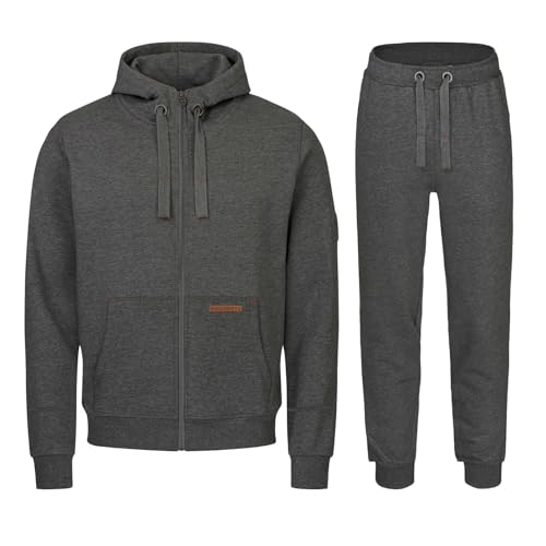 GRADNETZ Kuscheliger Jogginganzug Sportanzug Trainingsanzug Herren leather edition (2-tlg) mit Kapuze Bio-Baumwolle von GRADNETZ
