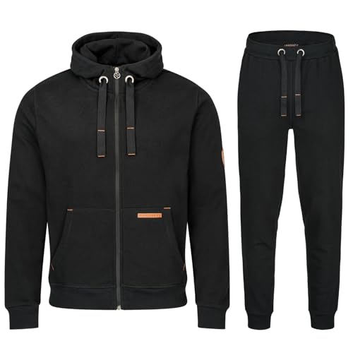 GRADNETZ Kuscheliger Jogginganzug Sportanzug Trainingsanzug Herren leather edition (2-tlg) mit Kapuze Bio-Baumwolle von GRADNETZ