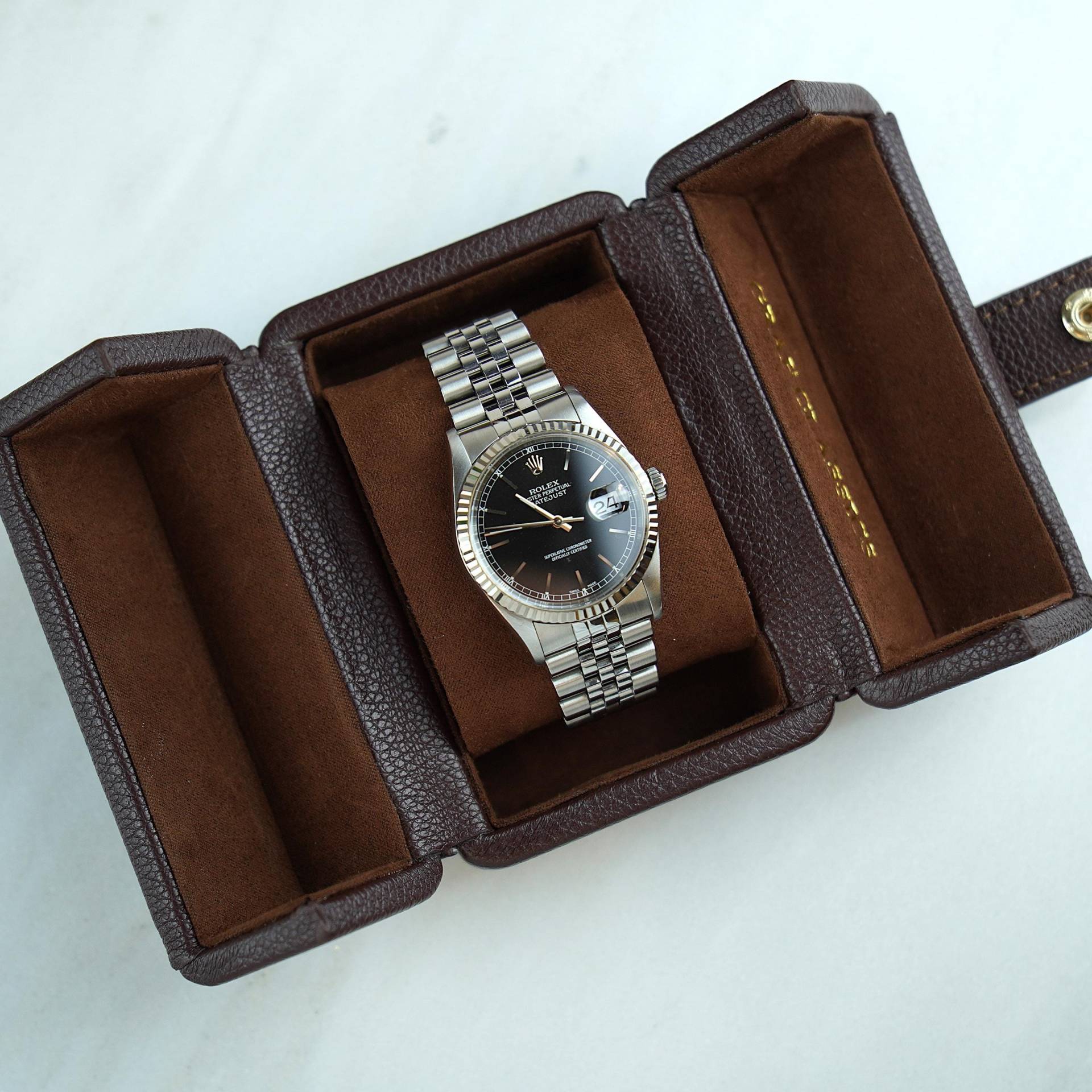 Leder Uhrenbox, Faltbar, Luxury, Single Watchbox Leder Uhrenbox, Faltbar, Luxury, Single Watchbox von GRAFCLASSICS