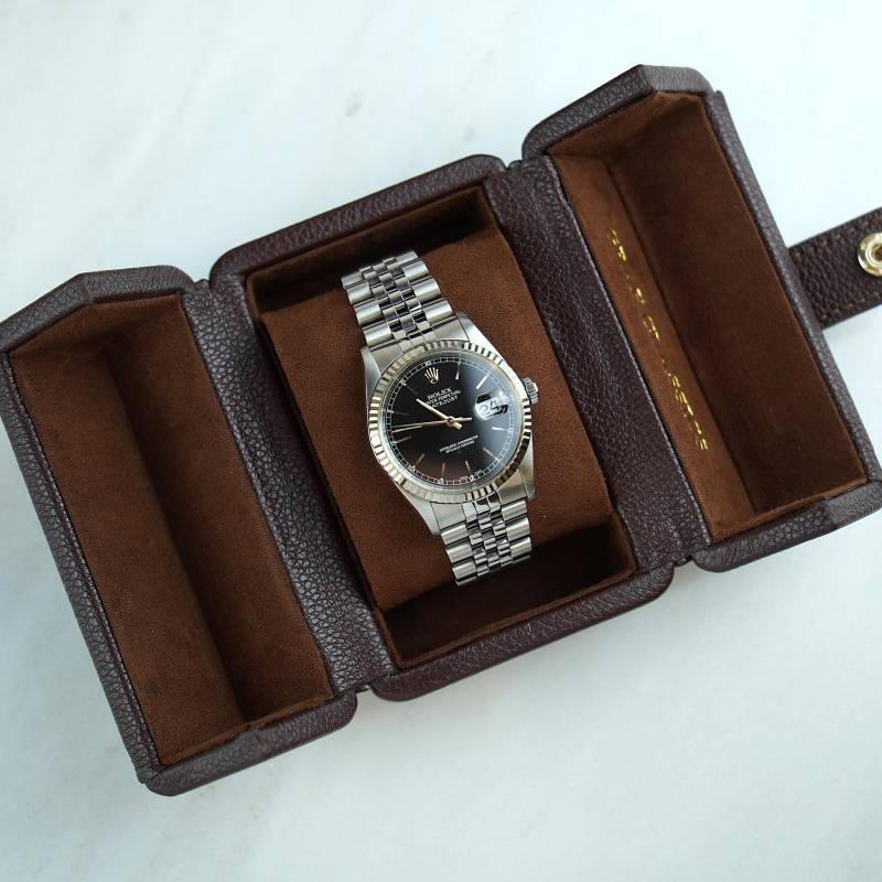 Leder Uhrenbox, Faltbar, Luxury, Single Watchbox von GRAFCLASSICS