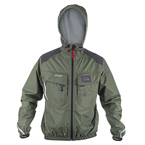 GRAFF Herren 605-B-CL-N_M Regenjacke, Olive, M von GRAFF