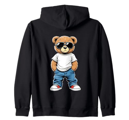 Coole Teddybär Grafik Herren Damen Jungen Mädchen Teddy Kapuzenjacke Coole Teddybär Grafik Herren Damen Jungen Mädchen Teddy Kapuzenjacke von GRAKIMO Teddy Bear Streetwear
