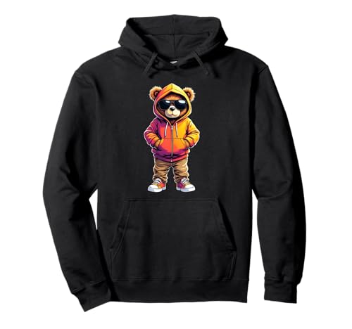 Coole Teddybär Grafik Herren Damen Jungen Mädchen Teddy Pullover Hoodie von GRAKIMO Teddy Bear Streetwear
