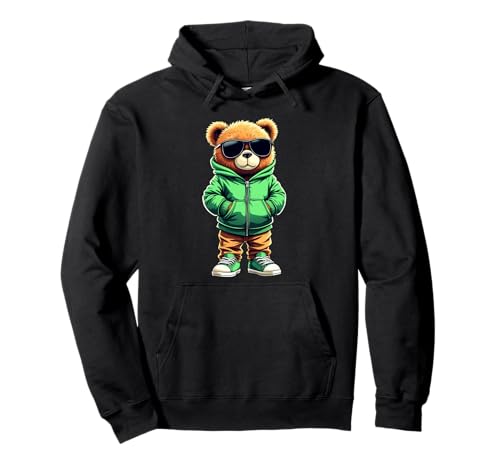 Coole Teddybär Grafik Herren Damen Jungen Mädchen Teddy Pullover Hoodie von GRAKIMO Teddy Bear Streetwear