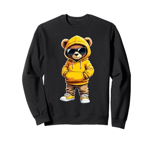 Coole Teddybär Grafik Herren Damen Jungen Mädchen Teddy Sweatshirt von GRAKIMO Teddy Bear Streetwear