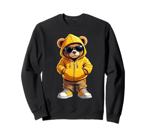 Coole Teddybär Grafik Herren Damen Jungen Mädchen Teddy Sweatshirt von GRAKIMO Teddy Bear Streetwear
