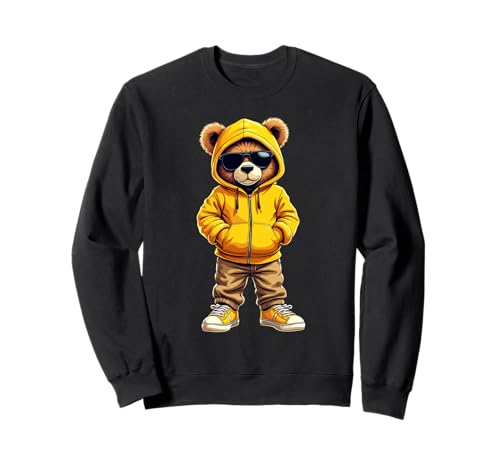 Coole Teddybär Grafik Herren Damen Jungen Mädchen Teddy Sweatshirt von GRAKIMO Teddy Bear Streetwear