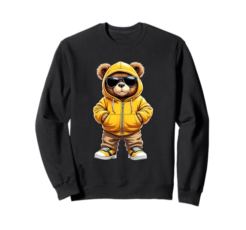 Coole Teddybär Grafik Herren Damen Jungen Mädchen Teddy Sweatshirt von GRAKIMO Teddy Bear Streetwear