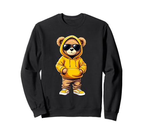 Coole Teddybär Grafik Herren Damen Jungen Mädchen Teddy Sweatshirt von GRAKIMO Teddy Bear Streetwear