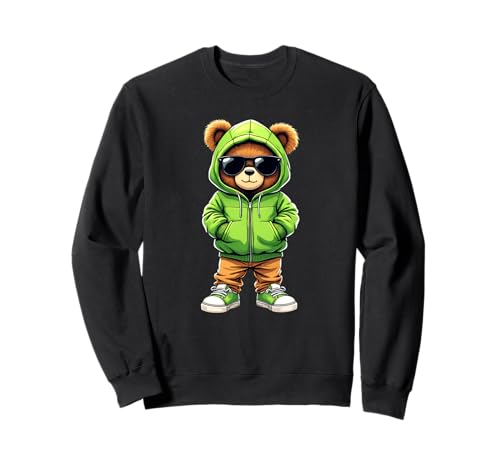 Coole Teddybär Grafik Herren Damen Jungen Mädchen Teddy Sweatshirt von GRAKIMO Teddy Bear Streetwear
