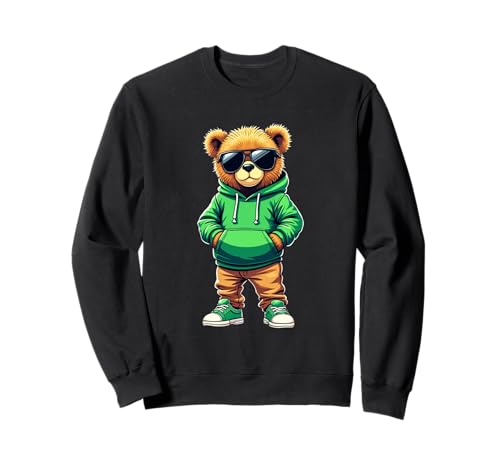 Coole Teddybär Grafik Herren Damen Jungen Mädchen Teddy Sweatshirt von GRAKIMO Teddy Bear Streetwear